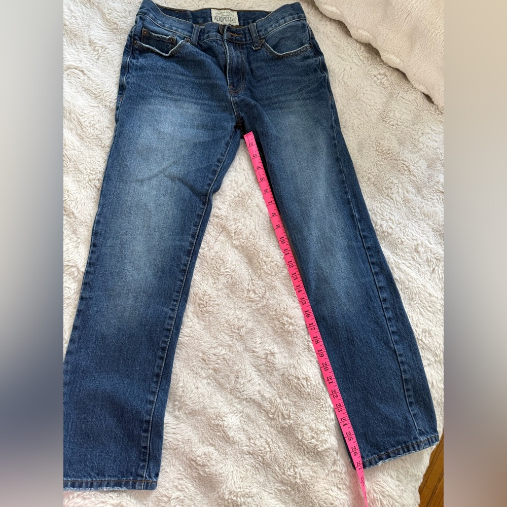 Aeropostale Women's Dark Blue Straight-Leg Jeans